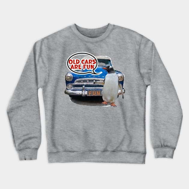 There's a Penguin near my Car Crewneck Sweatshirt by Custom Autos